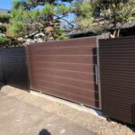【敦賀市 外構工事】LIXILエススライド門扉で広々開口！門扉、フェンス施工事例